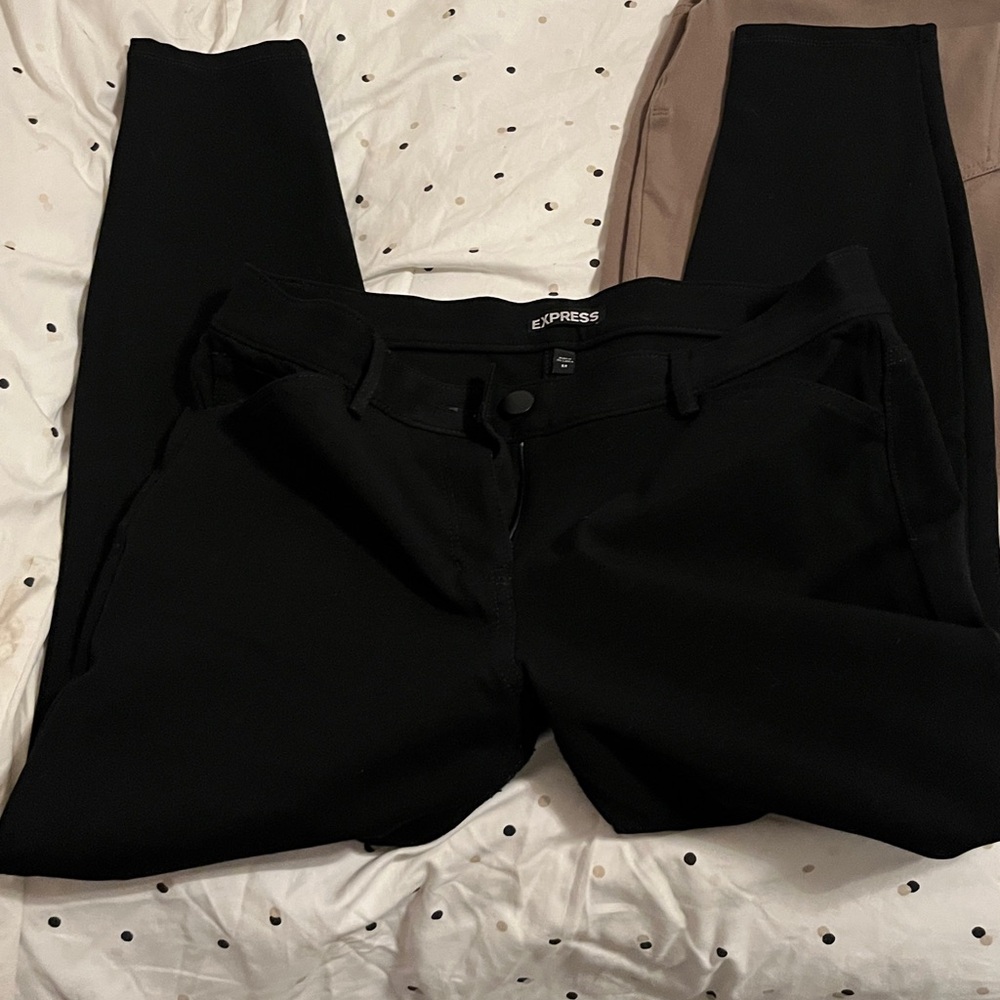 Express Women's Tan and black stretch pants/dress pants - Picture 9 of 9